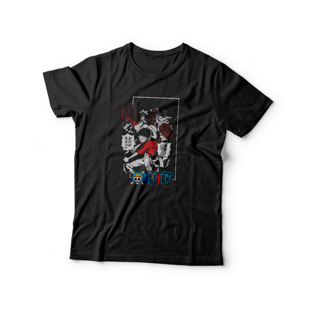 Remera One Piece: Red and White – 1